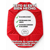 Combo Protector de Colchón y de Almohada Semiantifluido Rojo para Colchón Semidoble 120 X 190 Cm Semi-Antifluido