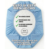 Combo Protector de Colchón y de Almohada Semiantifluido Azul Celeste para Colchón Doble 140 X 190 Cm Semi-Antifluido