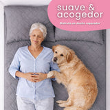 Combo Protector de Colchón y de Almohada Semiantifluido Gris para Colchón Doble 140 X 190 Cm Semi-Antifluido