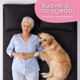 Combo Protector de Colchón y de Almohada Semiantifluido Negro para Colchón King 200 X 200 Cm Semi-Antifluido