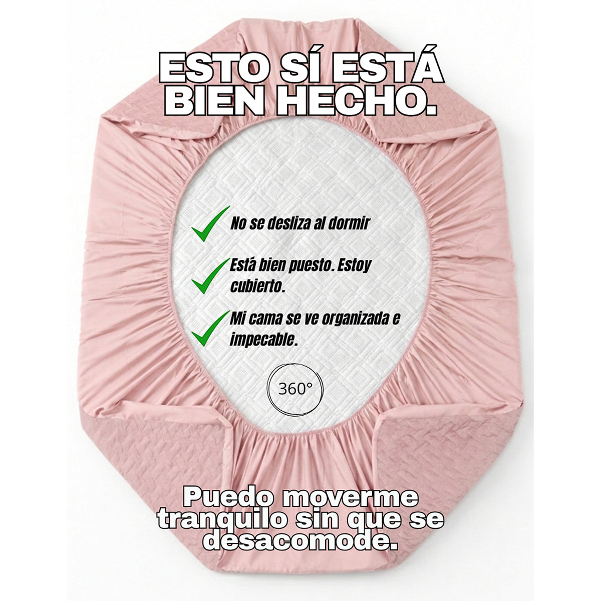 Combo Protector de Colchón y de Almohada Semiantifluido Rosado para Colchón King 200 X 200 Cm Semi-Antifluido