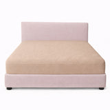 Protector de Colchón Acolchado Beige para Colchón Doble 140 X 190 Cm