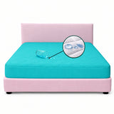 Protector de Colchón Semiantifluido Turquesa para Colchón Queen 160 X 190 Cm Semi-Antifluido