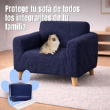 Protector de Sofá Elástico Azul 60x180cm Para Sofás de Un Puesto Doble Faz