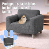 Protector de Sofá Elástico Gris 60x180cm Para Sofás de Un Puesto Doble Faz