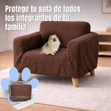 Protector de Sofá Elástico Cafe 60x180cm Para Sofás de Un Puesto Doble Faz