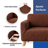 Protector de Sofá Elástico Cafe 60x180cm Para Sofás de Un Puesto Doble Faz