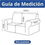 Protector de Sofá Elástico Gris 120x180cm Para Sofás de Dos Puestos Doble Faz