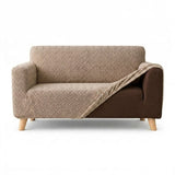 Protector de Sofá Elástico Beige 120x180cm Para Sofás de Dos Puestos Doble Faz