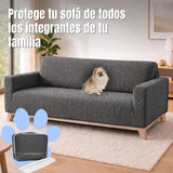 Protector de Sofá Elástico Gris 180x180cm Para Sofás de Tres Puestos Doble Faz