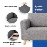 Protector de Sofá Elástico Gris 180x180cm Para Sofás de Tres Puestos Doble Faz