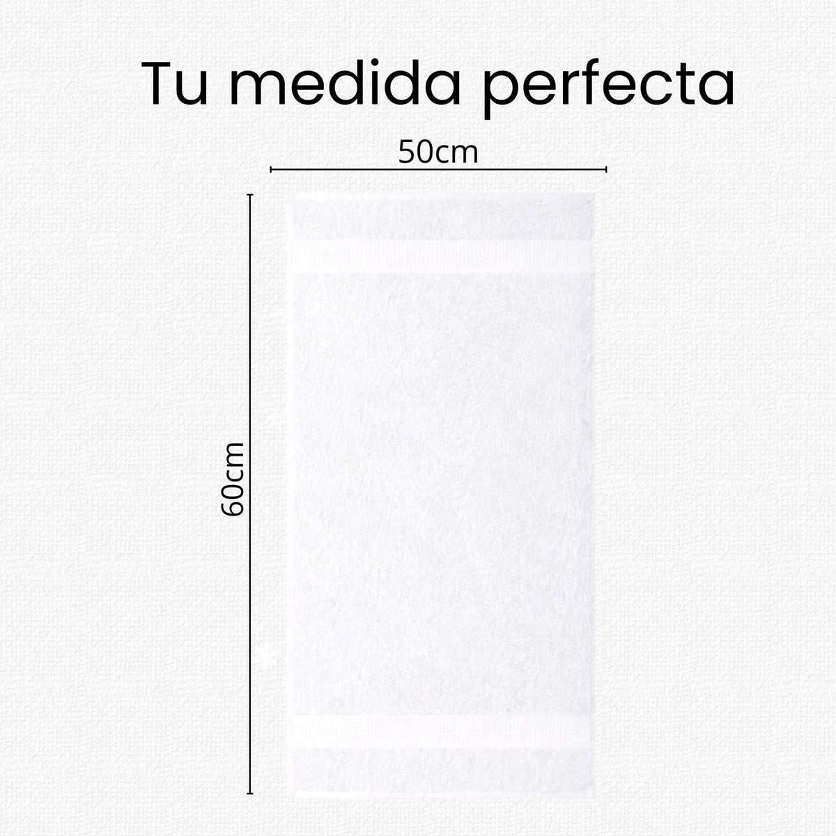 Tapete de Baño Hotelero Blanco 60x50cm Rectangular Medio Suave Fondo Entero Antideslizante