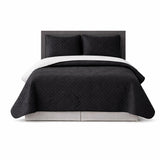 Colcha Doble Faz Negro y Blanco 260x230cm para Colchón King 200 X 200 Cm Sin Acolchado Sin Relleno Fondo Entero