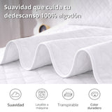 Colcha Blanco 160x220cm para Colchón Sencillo 100 X 190 Cm Sin Acolchado Sin Relleno Fondo Entero