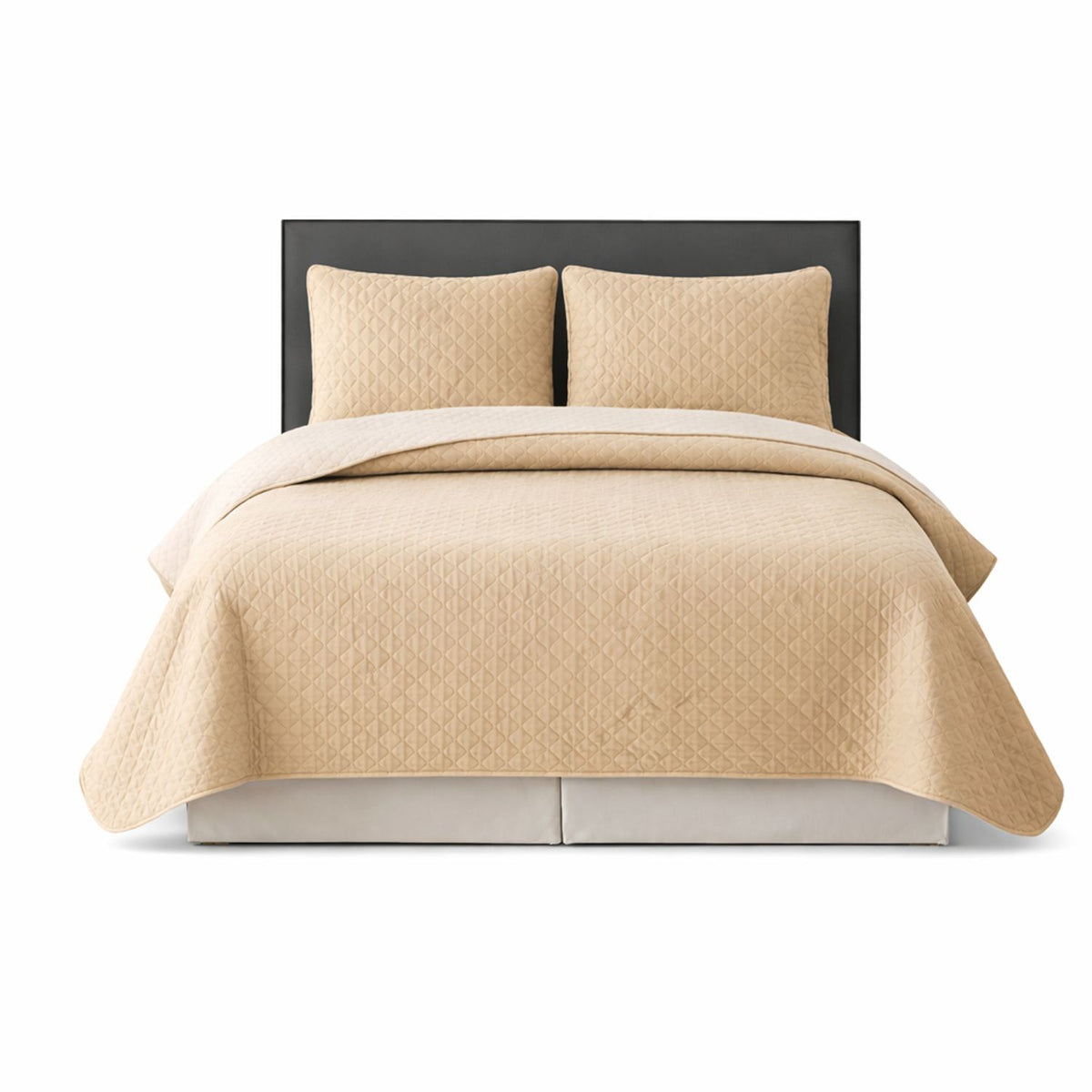 Colcha Beige 160x220cm para Colchón Sencillo 100 X 190 Cm Sin Acolchado Sin Relleno Fondo Entero