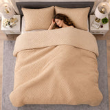 Colcha Beige 160x220cm para Colchón Sencillo 100 X 190 Cm Sin Acolchado Sin Relleno Fondo Entero