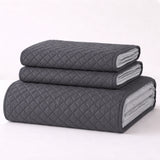 Colcha Doble Faz Gris 160x220cm para Colchón Sencillo 100 X 190 Cm Sin Acolchado Sin Relleno Fondo Entero