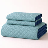 Colcha Doble Faz Verde y Azul 160x220cm para Colchón Sencillo 100 X 190 Cm Sin Acolchado Sin Relleno Fondo Entero