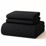 Colcha Doble Faz Negro y Blanco 200x220cm para Colchón Doble 140 X 190 Cm Sin Acolchado Sin Relleno Fondo Entero