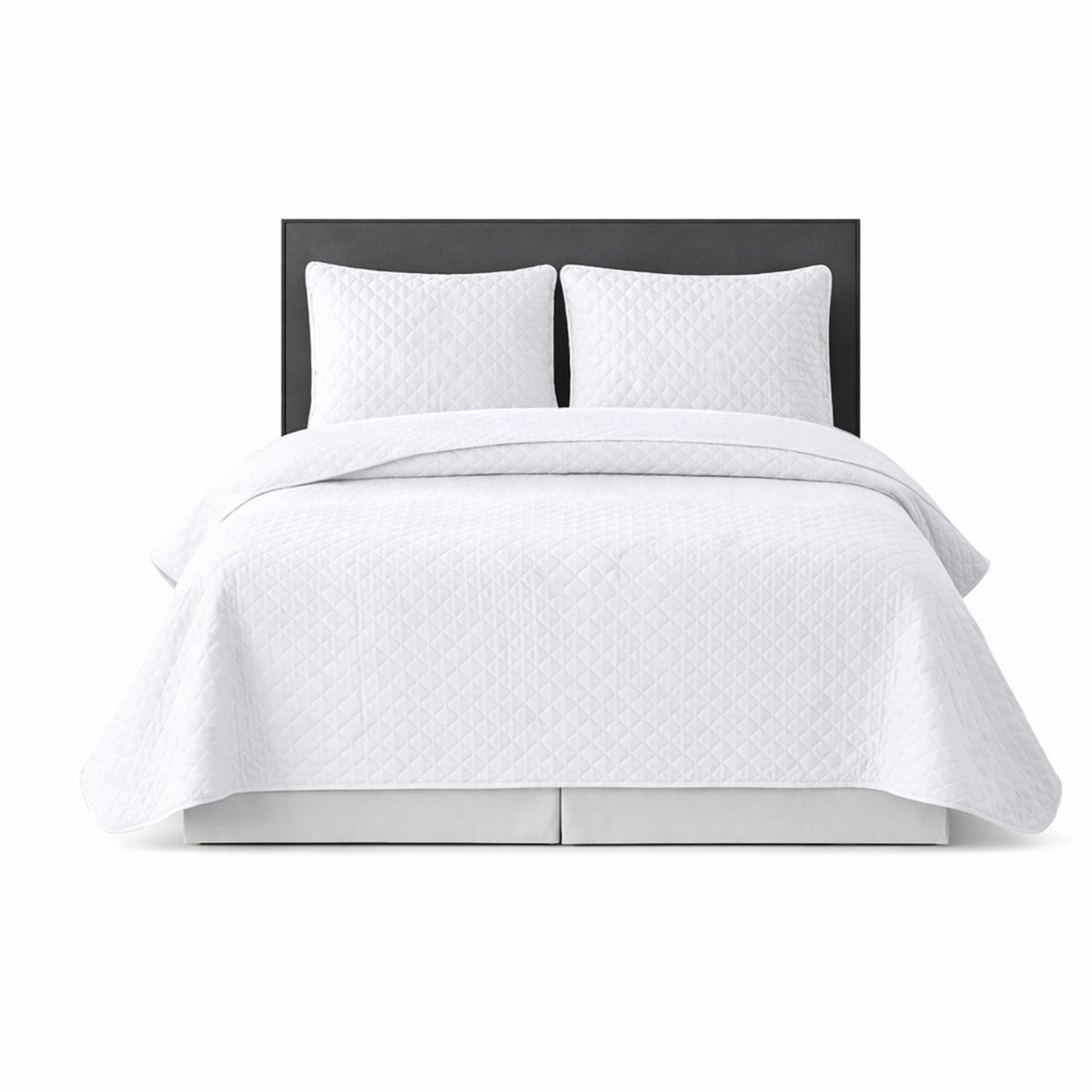 Colcha Blanco 220x220cm para Colchón Queen 160 X 190 Cm Sin Acolchado Sin Relleno Fondo Entero