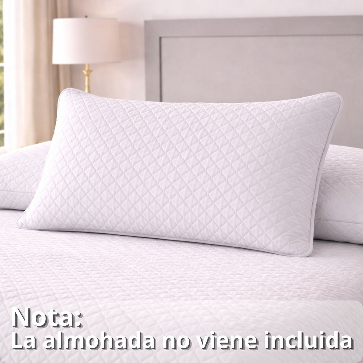 Colcha Blanco 220x220cm para Colchón Queen 160 X 190 Cm Sin Acolchado Sin Relleno Fondo Entero