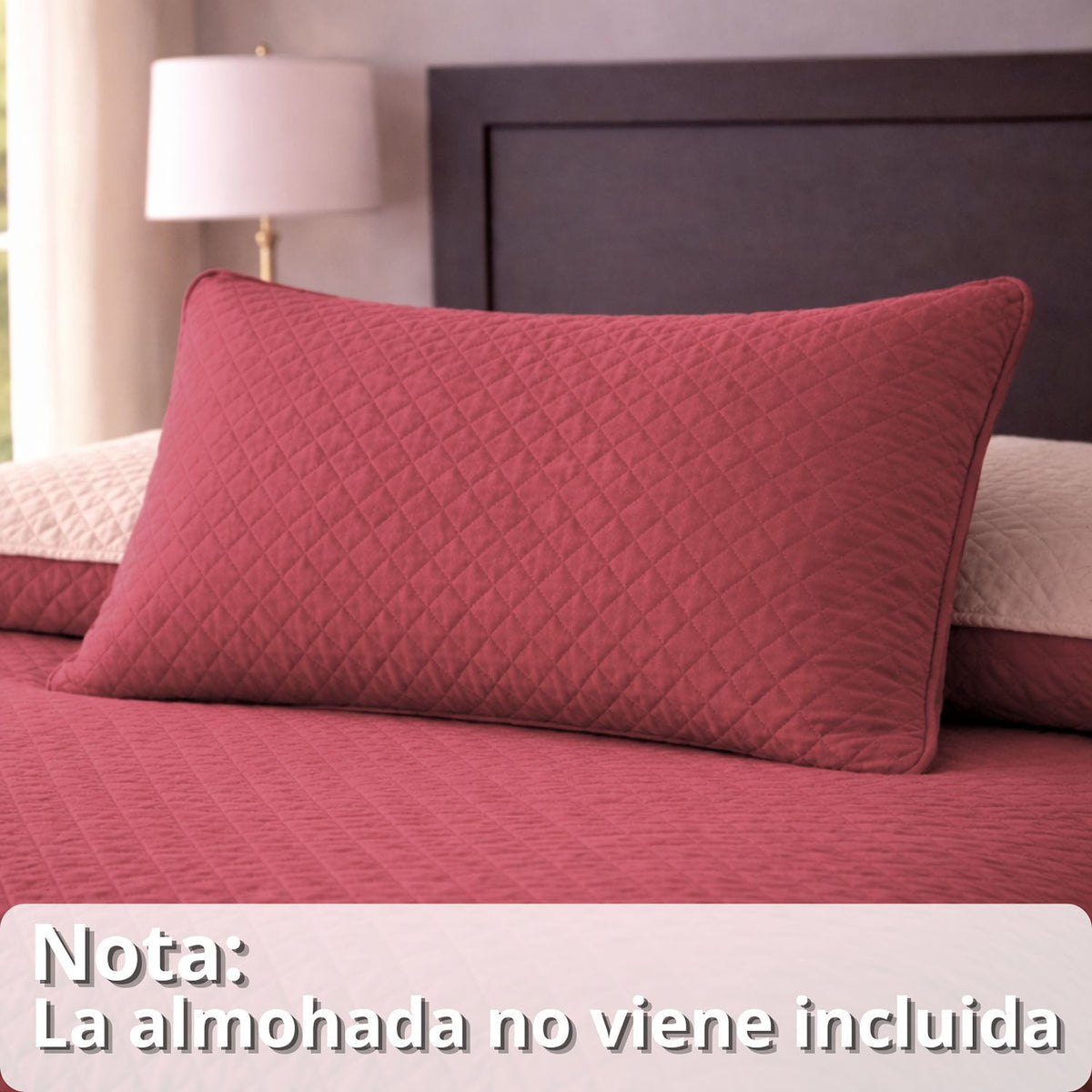 Colcha Doble Faz Camel y Palo de Rosa 220x220cm para Colchón Queen 160 X 190 Cm Sin Acolchado Sin Relleno Fondo Entero