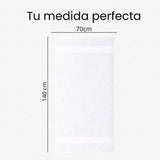 Toalla de Cuerpo Blanco 140x70cm Fondo Entero Medio Suave 400gr con Secado Rápido y Alta Absorción
