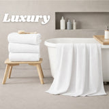 Toalla de Cuerpo Hotelera Blanco 140x70cm Fondo Entero Medio Suave 500gr con Secado Rápido y Alta Absorción