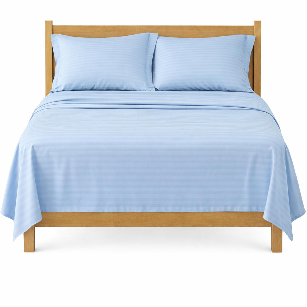 Juego de Sábanas Azul Celeste para Colchón Sencillo 100 X 190 Cm Fondo Entero Con Elastico para la Sábana