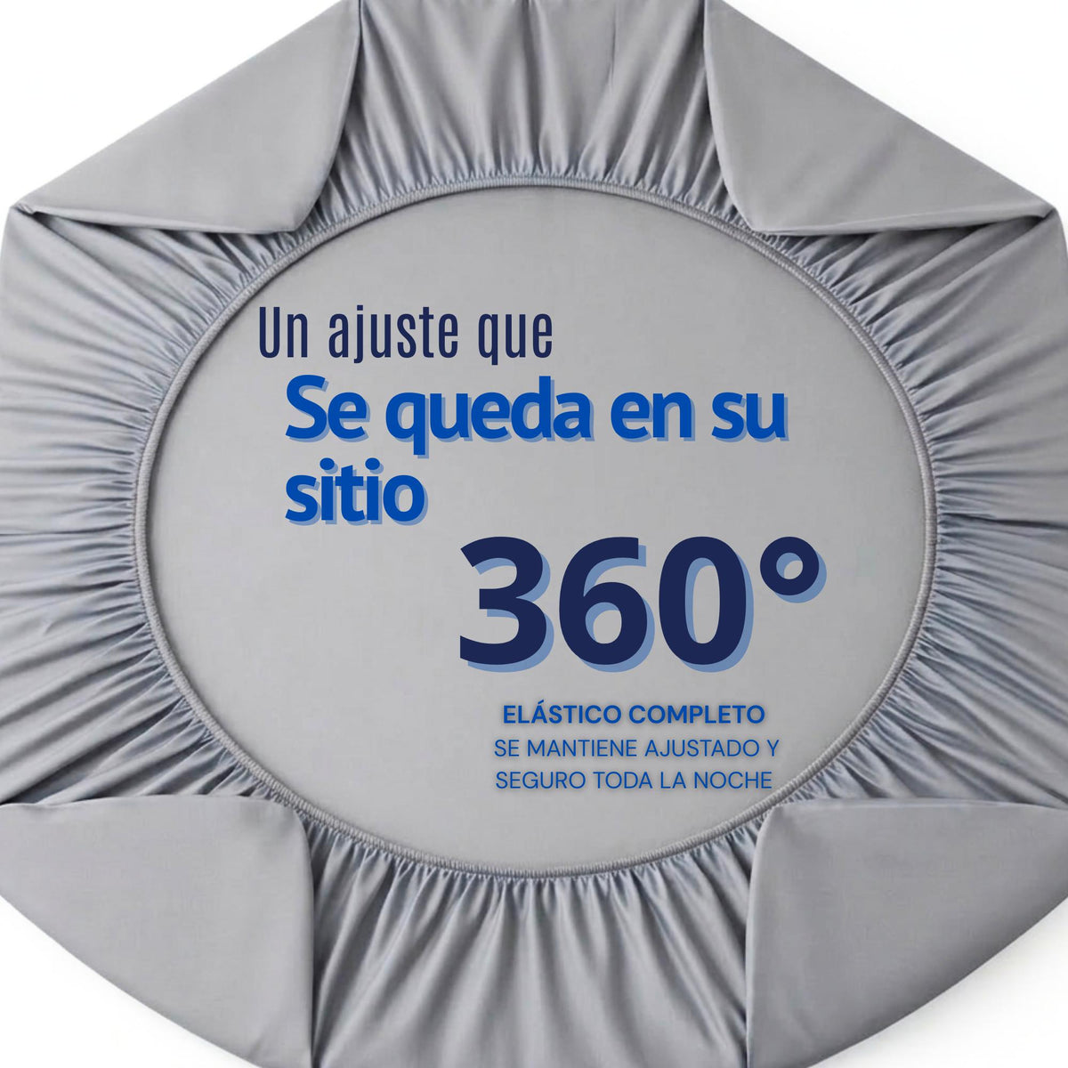 Juego de Sábanas Gris para Colchón Sencillo 100 X 190 Cm Fondo Entero Con Elastico para la Sábana