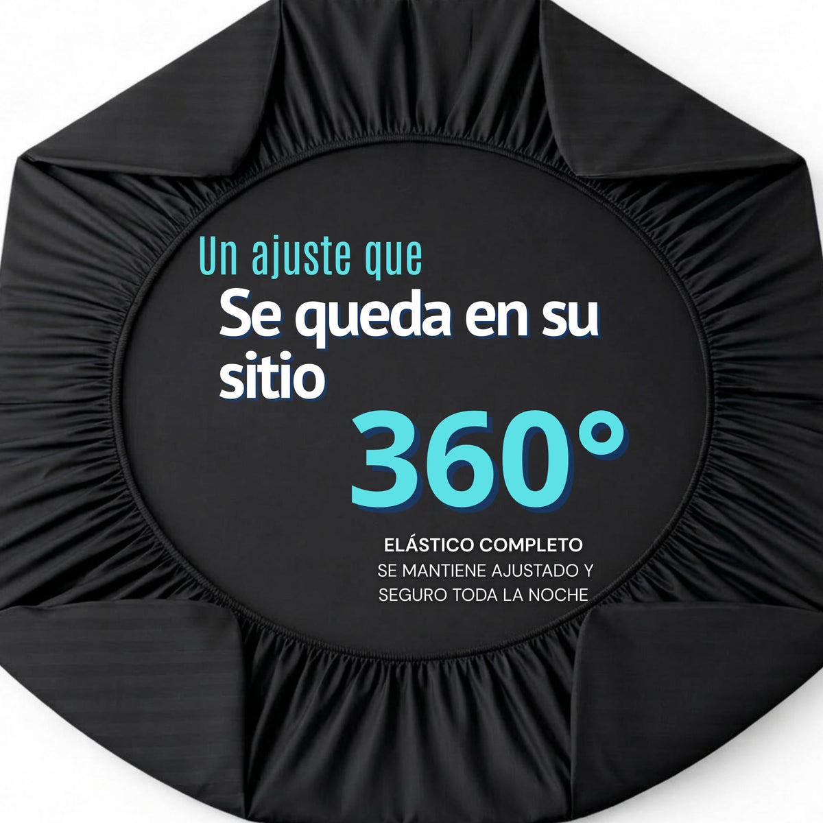 Juego de Sábanas Negra para Colchón Sencillo 100 X 190 Cm Fondo Entero Con Elastico para la Sábana