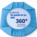 Juego de Sábanas Azul Celeste para Colchón Semidoble 120 X 190 Cm Fondo Entero Con Elastico para la Sábana