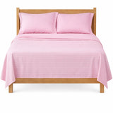 Juego de Sábanas Rosado para Colchón Queen 160 X 190 Cm Fondo Entero Con Elastico para la Sábana