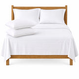 Combo Juego de Sábanas y Almohada Blanco para Colchón Sencillo 100 X 190 Cm Fondo Entero Con Elastico para la Sábana