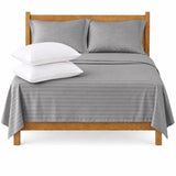 Combo Juego de Sábanas y Almohada Gris para Colchón Semidoble 120 X 190 Cm Fondo Entero Con Elastico para la Sábana