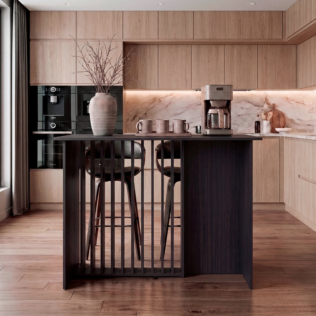 Isla de Cocina Alé Wengue 120x90cm Moderno