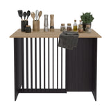 Isla de Cocina Alé Wengue Fresno 120x90cm Moderno