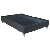 Base Cama Toledo Gris Oscuro 144x34cm para Colchón Doble 140 X 190 Cm sin Colchón y con Patas