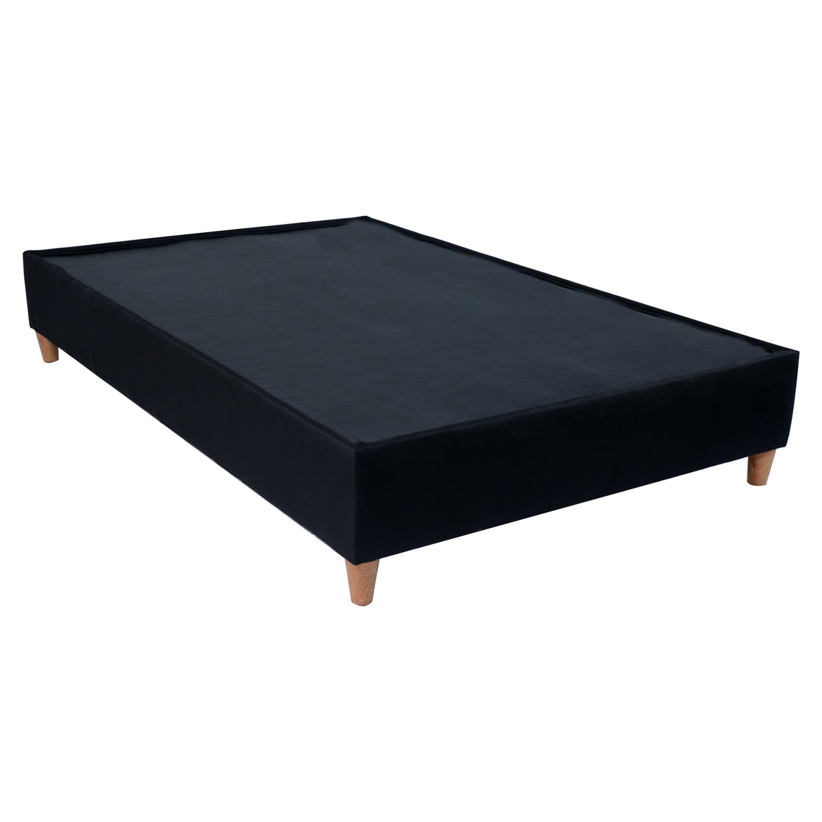 Base Cama Toledo Negro 144x34cm para Colchón Doble 140 X 190 Cm sin Colchón y con Patas
