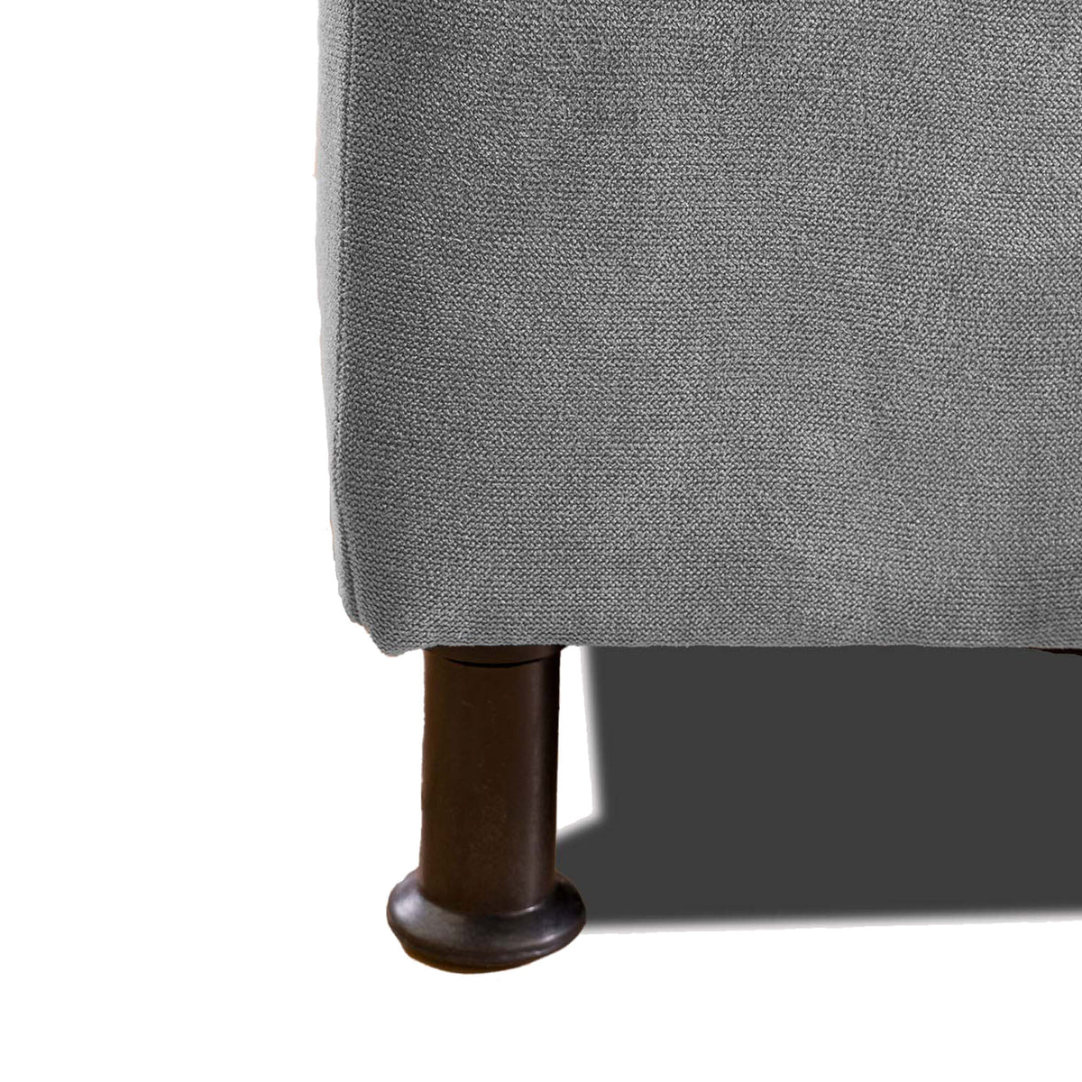 Base Cama Toledo Gris 124x34cm para Colchón Semidoble 120 X 190 Cm sin Colchón y con Patas