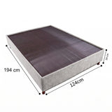 Base Cama Toledo Gris 124x34cm para Colchón Semidoble 120 X 190 Cm sin Colchón y con Patas