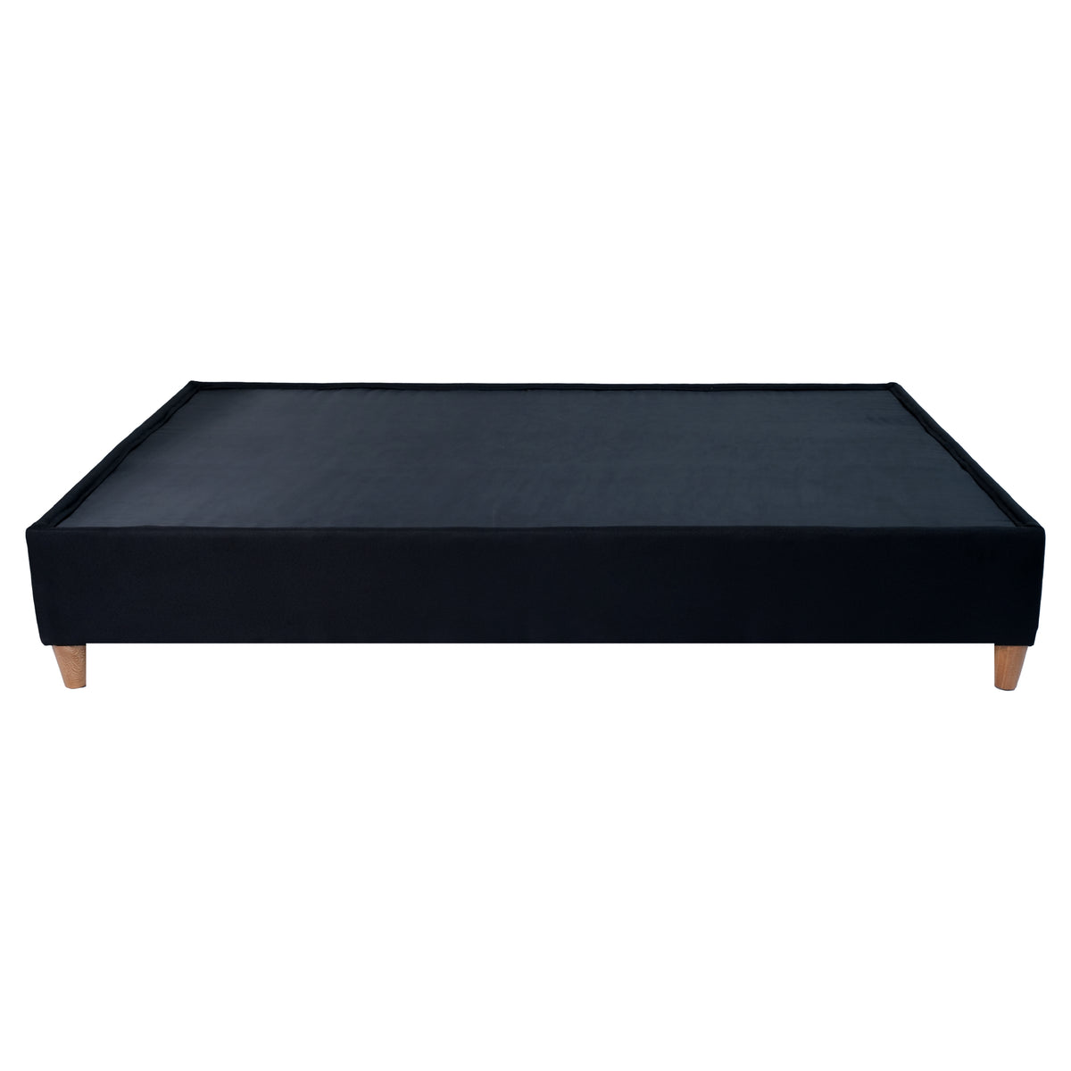 Base Cama Toledo Negro 124x34cm para Colchón Semidoble 120 X 190 Cm sin Colchón y con Patas