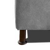 Base Cama Toledo Gris 104x34cm para Colchón Sencillo 100 X 190 Cm sin Colchón y con Patas