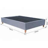 Base Cama Toledo Plata 104x34cm para Colchón Sencillo 100 X 190 Cm sin Colchón y con Patas