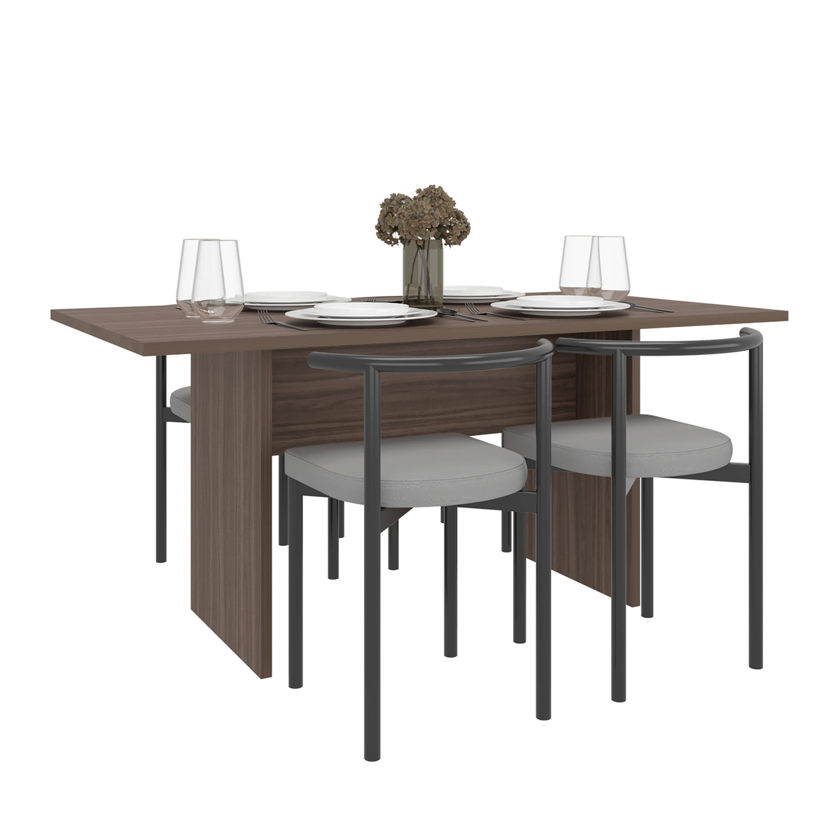 Mesa de Comedor Beijing Avellana 160x74.6cm Rectangular de Seis Puestos sin Sillas