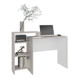 Escritorio Stella Plus Tivoli y Blanco 125.7x89.4cm con Organizador de Libros sin Cajones