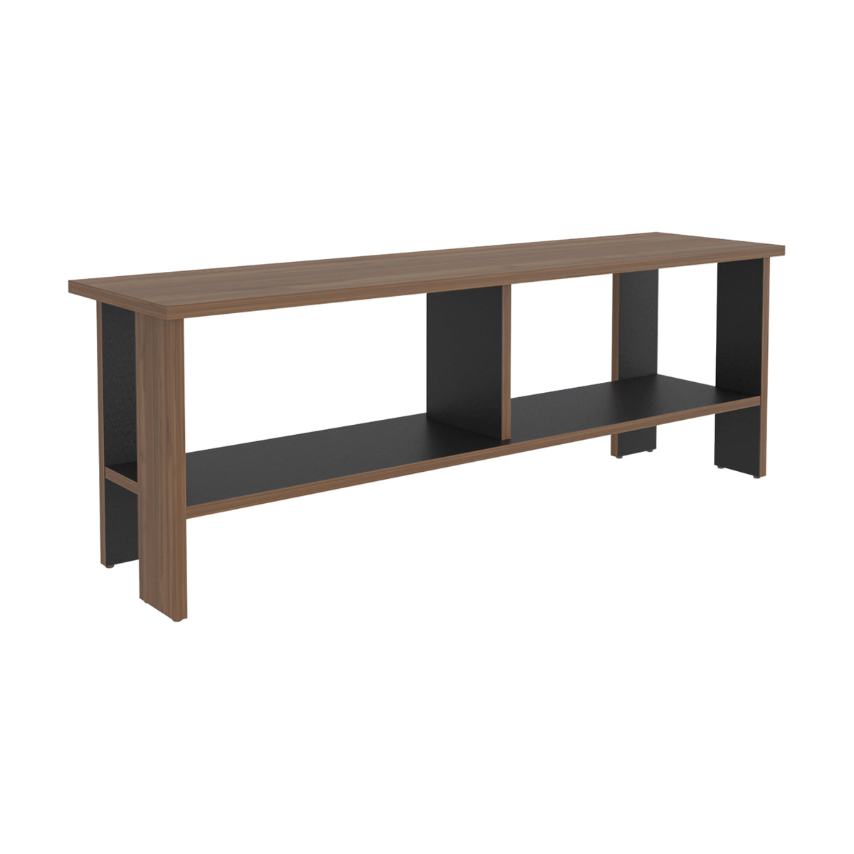 Mesa para TV Navia Gales y Wengue 120.3x42.1cm para TV Hasta 65" Pulgadas con Dos Compartimientos