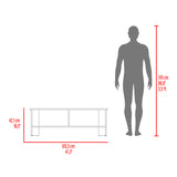 Mesa para TV Navia Gales y Wengue 120.3x42.1cm para TV Hasta 65" Pulgadas con Dos Compartimientos