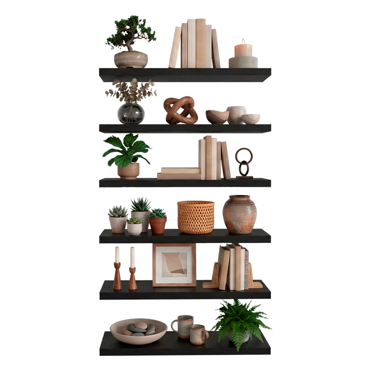 Set de 2 Repisas Shelf Wengue 91.4x3.8cm Rectangulares