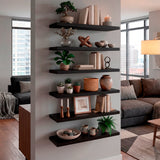 Set de 2 Repisas Shelf Wengue 91.4x3.8cm Rectangulares